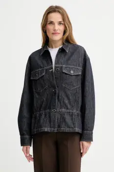 AllSaints geaca de jeans din bumbac DENBY culoarea bleumarin, de tranzitie, W100PD imagine