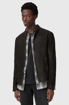 AllSaints geaca de piele CORA culoarea negru, de tranzitie, M064LB imagine