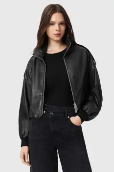 AllSaints geaca de piele LOWDEN imagine
