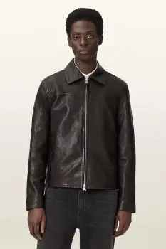 AllSaints geaca de tranzitie pentru barbati, din piele TUNE imagine