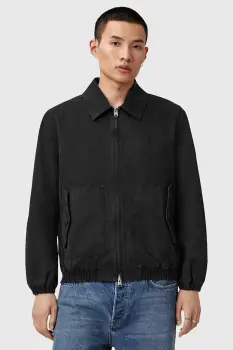 AllSaints geaca HOLMAN culoarea negru, de tranzitie, M004OD imagine