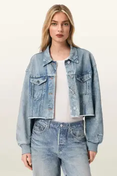 AllSaints geaca jeans ANDERS imagine