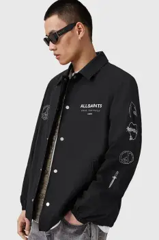 AllSaints geaca ORBITAL culoarea negru, de tranzitie, M003OD imagine