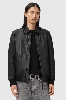 AllSaints geaca RASHFORD culoarea negru, de tranzitie, M024LD imagine