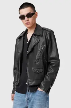 AllSaints geaca RONNET culoarea negru, de tranzitie, M016LC imagine