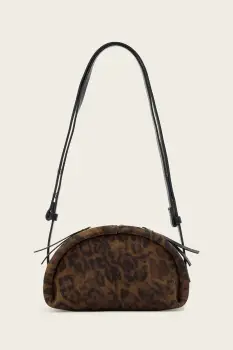 AllSaints geanta crossbody pentru femei din piele intoarsa ROSALIE imagine