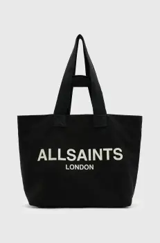 AllSaints geanta de bumbac ALI culoarea negru, W163XA imagine