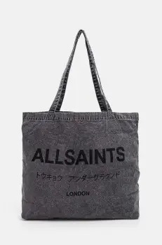 AllSaints geanta de bumbac culoarea negru, M170XB imagine