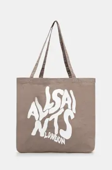 AllSaints geanta de bumbac ORLANDO culoarea bej, M285XB imagine