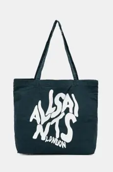 AllSaints geanta de bumbac ORLANDO culoarea verde, M285XB imagine
