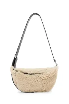 AllSaints geanta de lana LUNA culoarea bej, W220XD imagine