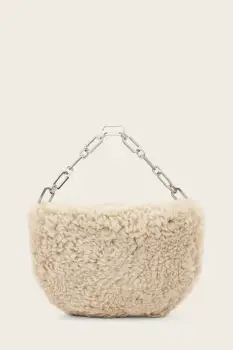 AllSaints geanta de lana MADEA culoarea bej, W221XD imagine