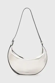 AllSaints geanta de piele HALF culoarea argintiu, W336XC imagine