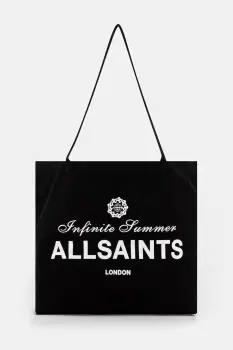 AllSaints geanta din bumbac SOLEIL culoarea negru, M174XC imagine