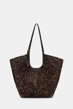 AllSaints geanta shopper pentru femei, din piele intoarsa ARA imagine
