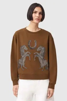 AllSaints hanorac de bumbac LUCK imagine