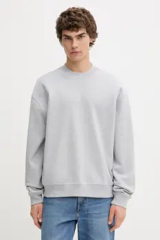 AllSaints hanorac de bumbac MILO culoarea gri, cu imprimeu, M008ND imagine