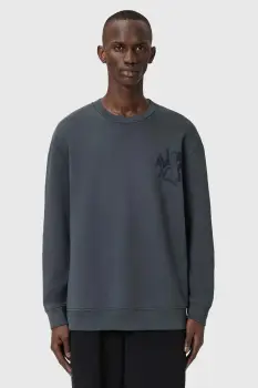 AllSaints hanorac de bumbac ORLANDO cu imprimeu, M058NB imagine