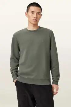 AllSaints hanorac de bumbac RAVEN CREW culoarea bej, uni, M037NB imagine