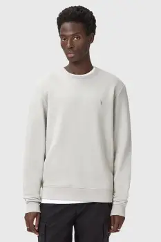 AllSaints hanorac de bumbac RAVEN CREW culoarea bej, uni, M037NB imagine