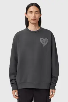 AllSaints hanorac de bumbac TRIP culoarea gri, cu imprimeu, M024ND imagine