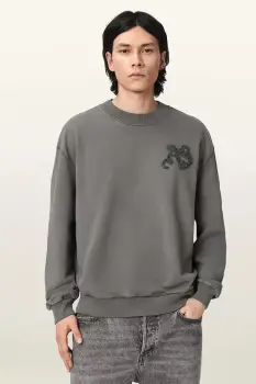 AllSaints hanorac oversized pentru barbati, din bumbac INSIGNIA imagine