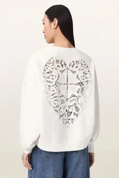 AllSaints hanorac pentru femei cu bumbac ESME imagine