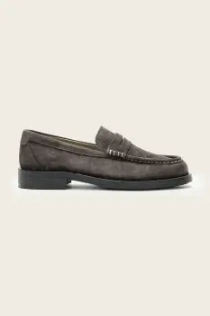 AllSaints mocasini de piele BLOOM SUEDE LOAFER culoarea gri, M022FC imagine