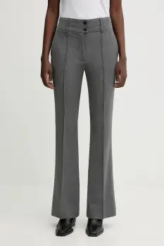 AllSaints pantaloni ASTRA culoarea gri, drept, high waist, W042QD imagine