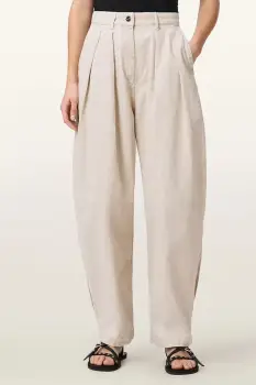 AllSaints pantaloni baggy pentru femei, din bumbac BECCA imagine