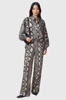 AllSaints pantaloni CHARLI femei, lat, high waist, W024TC imagine