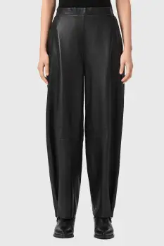 AllSaints pantaloni de piele ETTA imagine