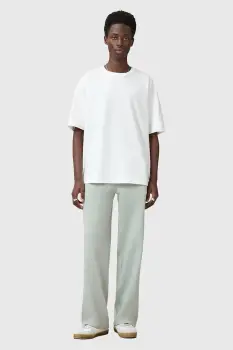 AllSaints pantaloni de trening din bumbac SOLEIL culoarea verde, uni, M041TC imagine