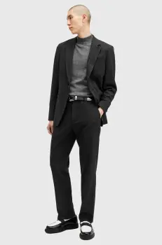 AllSaints pantaloni HEDDON barbati, culoarea negru, drept, M042QB imagine