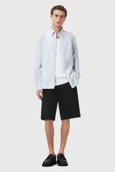 AllSaints pantaloni scurti din bumbac BAY culoarea negru, M033QC imagine