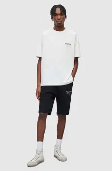 AllSaints pantaloni scurti din bumbac UNDERGROUND SWEATSHO culoarea negru, MG256Y imagine