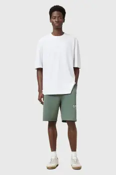 AllSaints pantaloni scurti din bumbac UNDRGRND SWEATSHORT culoarea gri, M002TC imagine