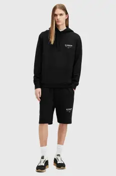 AllSaints pantaloni scurti din bumbac UNDRGRND SWEATSHORT culoarea negru, M002TC imagine