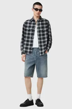 AllSaints pantaloni scurti jeans SWITCH barbati, M022TC imagine