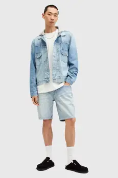 AllSaints pantaloni scurti jeans SWITCH SHORT barbati, M020TA imagine