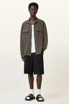 AllSaints pantaloni scurti TALBOT culoarea negru, M008TC imagine