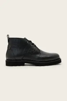 AllSaints pantofi de piele SKIFF MID BOOT culoarea negru, M028FD imagine
