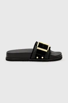 AllSaints papuci Ellie Raffia Slider negru, pentru femei W094FC imagine