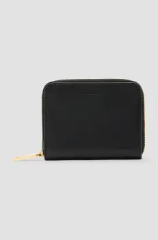 AllSaints portofel de piele LENA HEX femei, culoarea negru, W130XC imagine