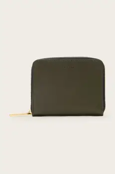 AllSaints portofel de piele LENA HEX femei, culoarea verde, W130XC imagine