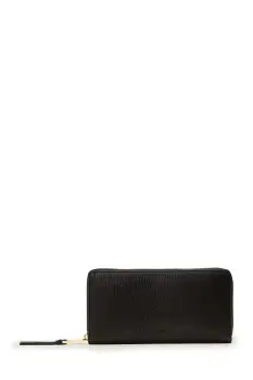 AllSaints portofel de piele TRAVEL culoarea negru, W277XD imagine