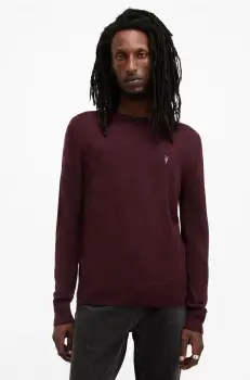 AllSaints pulover de lana MODE barbati, culoarea gri, M002KZ imagine