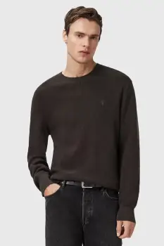 AllSaints pulover din amestec de lana ASPEN CREW culoarea gri, M089KB imagine