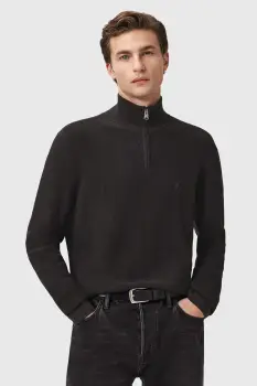 AllSaints pulover din amestec de lana ASPEN culoarea gri, cu turtleneck, M090KB imagine