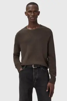 AllSaints pulover din amestec de lana culoarea maro, light, M039KA imagine